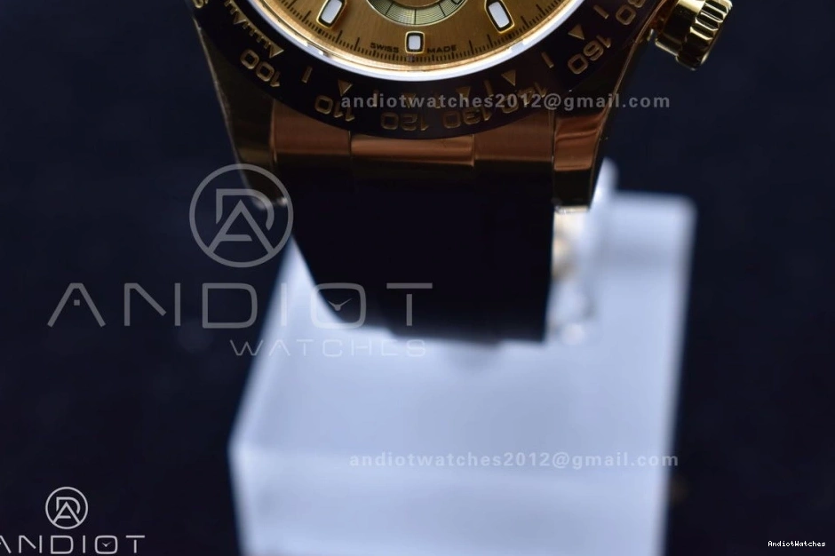 Strap SA Daytona Best Reliable YG Edition BTF on Dial Lume 1:1 116518 Rubber 764 Oysterflex 0314